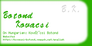botond kovacsi business card
